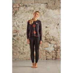Maloja JuliaM. Yoga Shirt Met Lange Mouwen Dames - Moonless Alpflower 8749 -Maloja maloja antellam 1529703 1