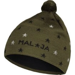 Maloja BergblumeM. Knit Pomponmuts - Moss 0560