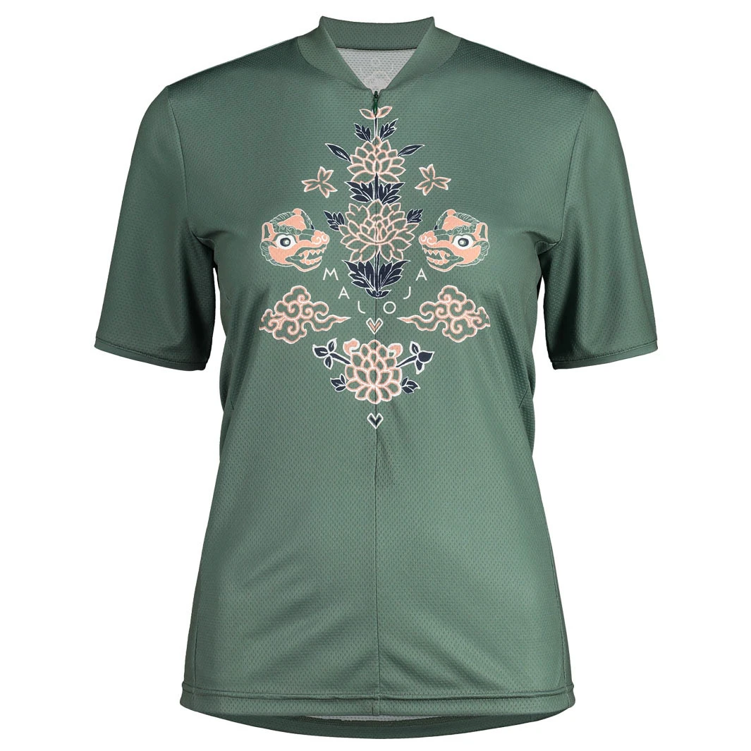 Maloja CurunaM. All Mountain 1/2 Fietsshirt Met Korte Mouwen Dames - Cypress 8330 1 Maloja CurunaM. All Mountain 1/2 Fietsshirt Met Korte Mouwen Dames - Cypress 8330