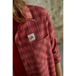 Maloja DonnerkogelM. Organic Cotton Dames Blouse - Rosehip Check 8766 -Maloja maloja donnerkogelm 1413758