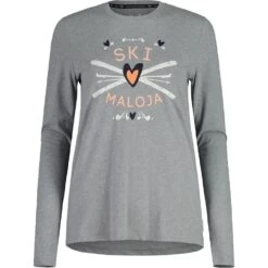Maloja GrauschnepperM. Traceable BioRe Shirt Met Lange Mouwen Dames - Grey Melange 0114