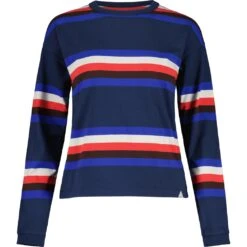 Maloja KarrosterM. Heavy Cotton Dames Shirt Met Lange Mouwen - Midnight Stripe 8621