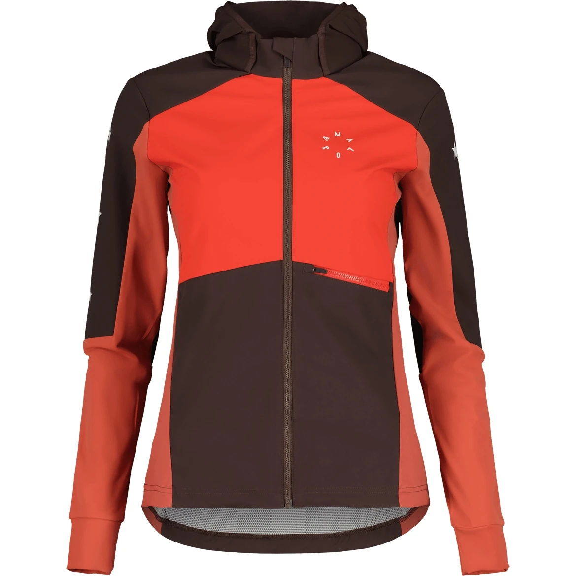 Maloja NeshaM. Nordic Hybrid Softshell Damesjas - Chocolate Multi 8785 1 Maloja NeshaM. Nordic Hybrid Softshell Damesjas - Chocolate Multi 8785