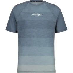 Maloja PecolM. Shirt Met Korte Mouwen - Midnight Stripe 8621