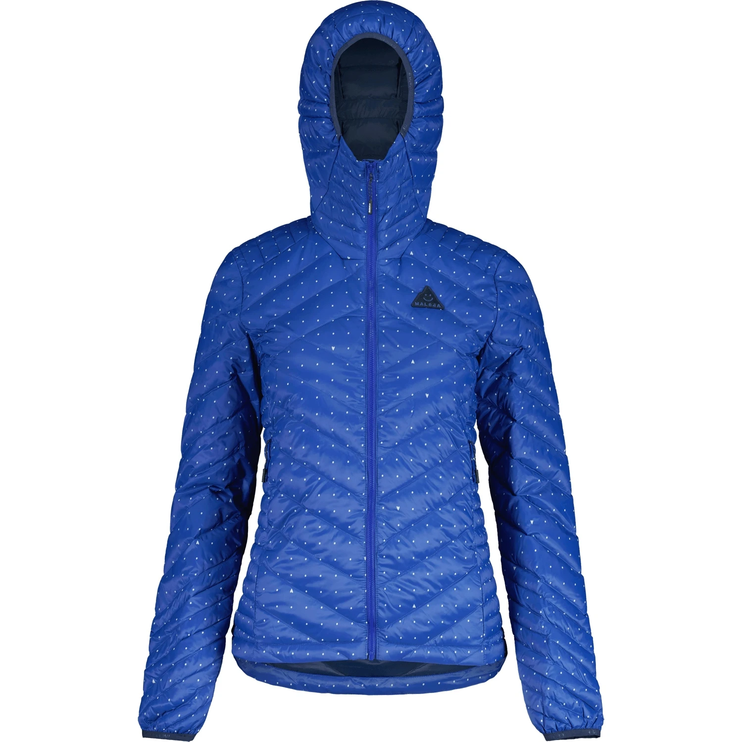 Maloja RehM. Light Mountaineering ReDown Dames Jas - Bright Cobalt Dotgrid 8779 1 Maloja RehM. Light Mountaineering ReDown Dames Jas - Bright Cobalt Dotgrid 8779