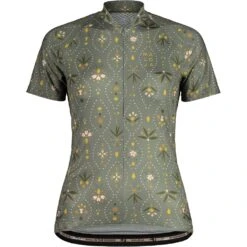 Maloja RubinieM. AOP 1/2 Fietsshirt Met Korte Mouwen Dames - Salvia Woodpieces 8517