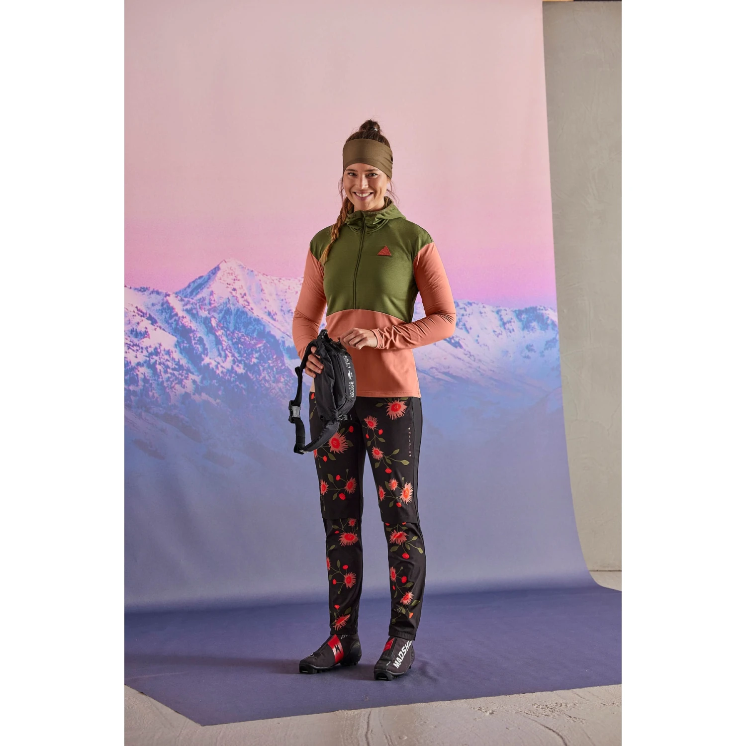 Maloja SchioM. Mountain Midlayer Hybrid Dames Shirt Met Lange Mouwen - Moss 0560 3 Maloja SchioM. Mountain Midlayer Hybrid Dames Shirt Met Lange Mouwen - Moss 0560 - Afbeelding 3