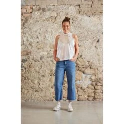 Maloja TisensM. Dames Ecologisch Gewassen Denim Broek - Regular - Light Blue 0470 -Maloja maloja tisensm 1422702