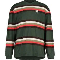 Maloja TschirgantM. Heavy Cotton Shirt Met Lange Mouwen - Deep Forest Stripe 8797