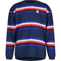 Maloja TschirgantM. Heavy Cotton Shirt Met Lange Mouwen - Midnight Stripe 8621
